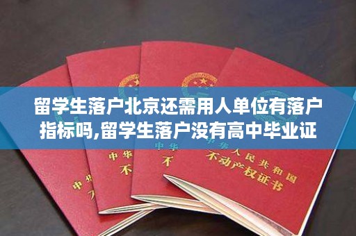留学生落户北京还需用人单位有落户指标吗,留学生落户没有高中毕业证