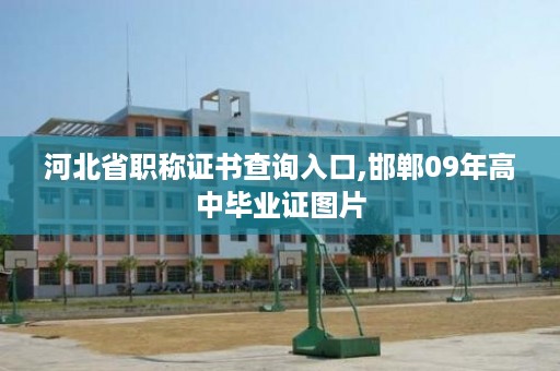 河北省职称证书查询入口,邯郸09年高中毕业证图片