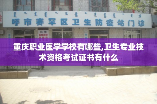 重庆职业医学学校有哪些,卫生专业技术资格考试证书有什么