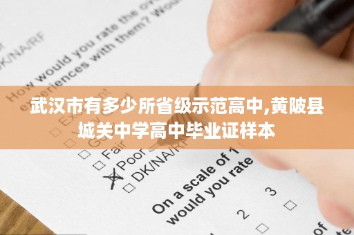 武汉市有多少所省级示范高中,黄陂县城关中学高中毕业证样本