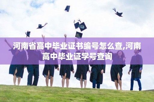 河南省高中毕业证书编号怎么查,河南高中毕业证学号查询