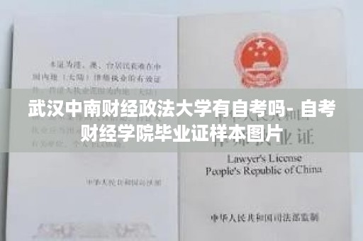 武汉中南财经政法大学有自考吗- 自考财经学院毕业证样本图片