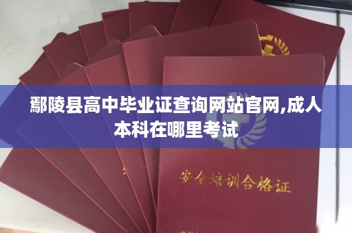 鄢陵县高中毕业证查询网站官网,成人本科在哪里考试