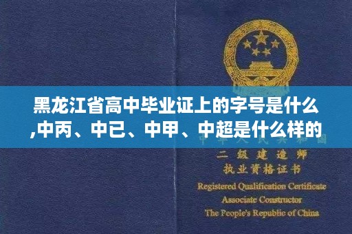 黑龙江省高中毕业证上的字号是什么,中丙、中已、中甲、中超是什么样的关系，有什么规则