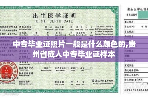 中专毕业证照片一般是什么颜色的,贵州省成人中专毕业证样本