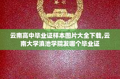 云南高中毕业证样本图片大全下载,云南大学滇池学院发哪个毕业证