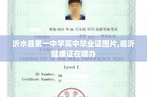 沂水县第一中学高中毕业证图片,临沂健康证在哪办