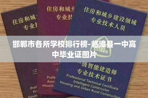 邯郸市各所学校排行榜-临漳县一中高中毕业证图片