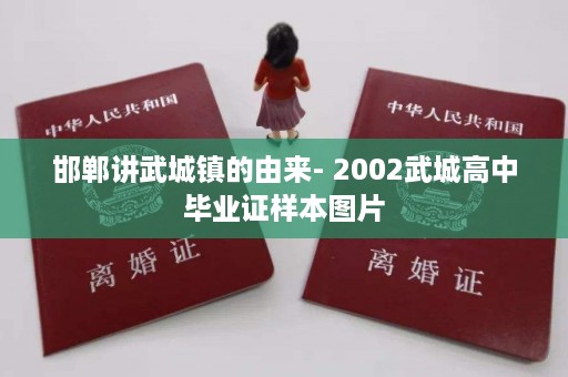邯郸讲武城镇的由来- 2002武城高中毕业证样本图片