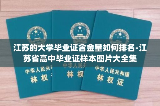 江苏的大学毕业证含金量如何排名-江苏省高中毕业证样本图片大全集