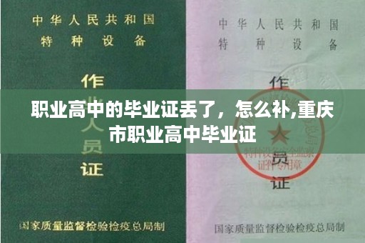 职业高中的毕业证丢了，怎么补,重庆市职业高中毕业证