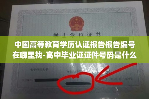 中国高等教育学历认证报告报告编号在哪里找-高中毕业证证件号码是什么意思