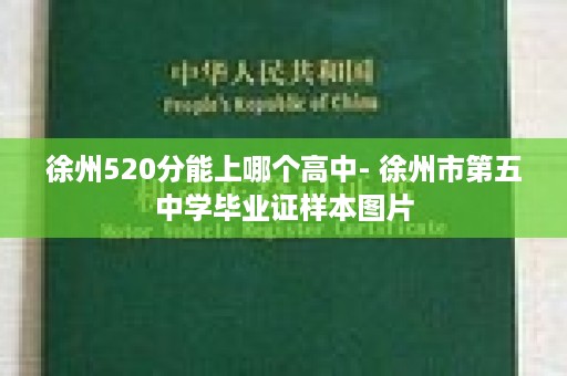 徐州520分能上哪个高中- 徐州市第五中学毕业证样本图片