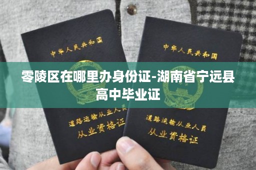 零陵区在哪里办身份证-湖南省宁远县高中毕业证