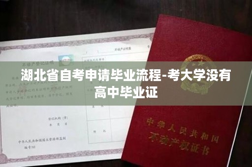 湖北省自考申请毕业流程-考大学没有高中毕业证