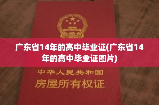 广东省14年的高中毕业证(广东省14年的高中毕业证图片)