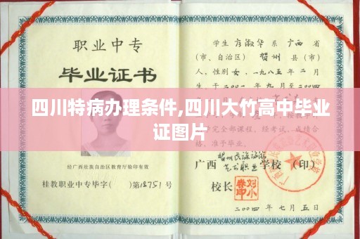 四川特病办理条件,四川大竹高中毕业证图片