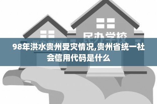 98年洪水贵州受灾情况,贵州省统一社会信用代码是什么