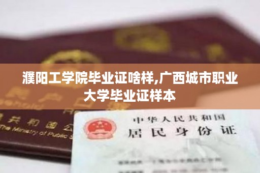 濮阳工学院毕业证啥样,广西城市职业大学毕业证样本