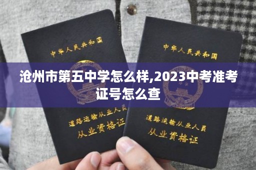 沧州市第五中学怎么样,2023中考准考证号怎么查