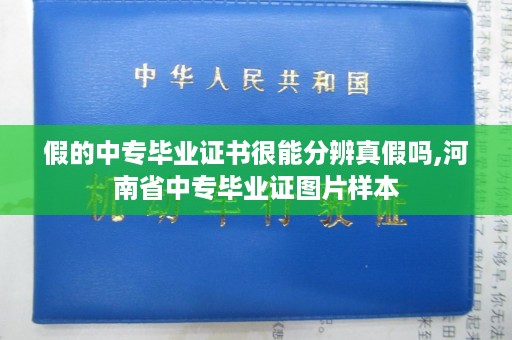 假的中专毕业证书很能分辨真假吗,河南省中专毕业证图片样本