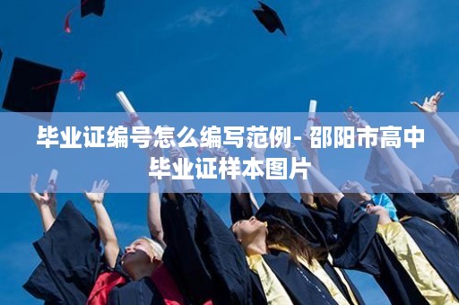 毕业证编号怎么编写范例- 邵阳市高中毕业证样本图片