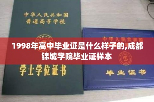 1998年高中毕业证是什么样子的,成都锦城学院毕业证样本