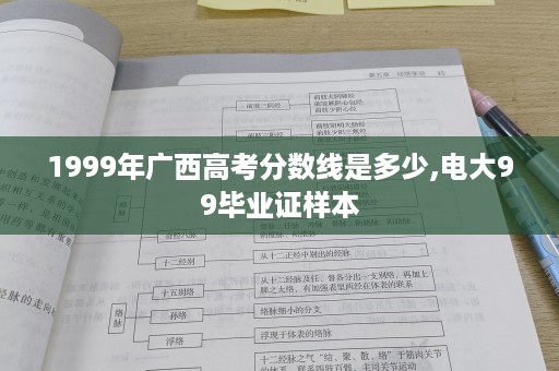 1999年广西高考分数线是多少,电大99毕业证样本