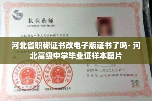 河北省职称证书改电子版证书了吗- 河北高级中学毕业证样本图片