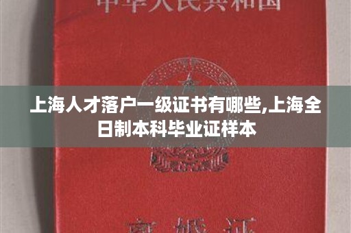 上海人才落户一级证书有哪些,上海全日制本科毕业证样本
