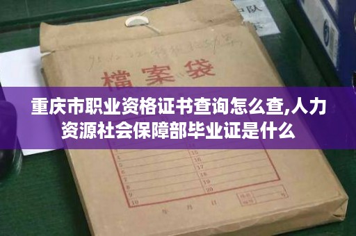 重庆市职业资格证书查询怎么查,人力资源社会保障部毕业证是什么
