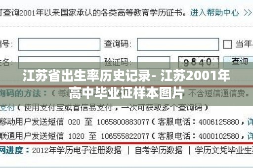 江苏省出生率历史记录- 江苏2001年高中毕业证样本图片