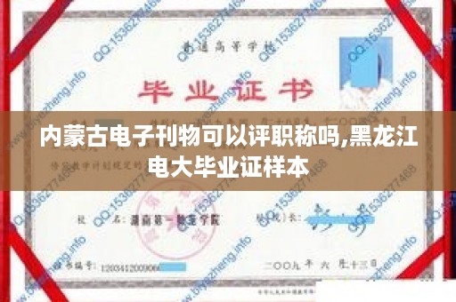 内蒙古电子刊物可以评职称吗,黑龙江电大毕业证样本
