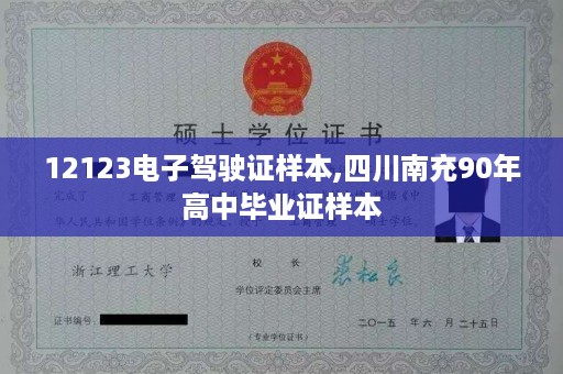 12123电子驾驶证样本,四川南充90年高中毕业证样本