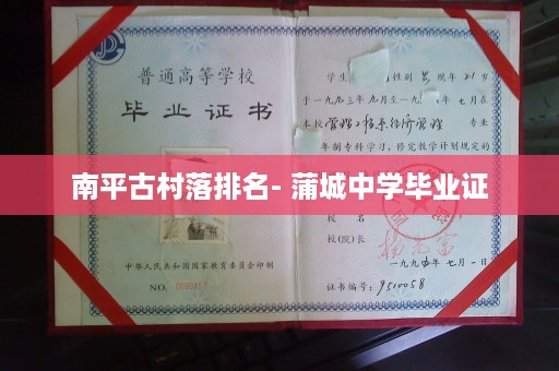 南平古村落排名- 蒲城中学毕业证