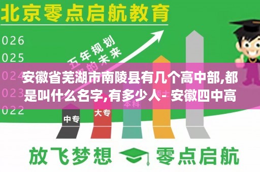 安徽省芜湖市南陵县有几个高中部,都是叫什么名字,有多少人- 安徽四中高中毕业证样本图片