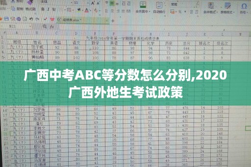广西中考ABC等分数怎么分别,2020广西外地生考试政策