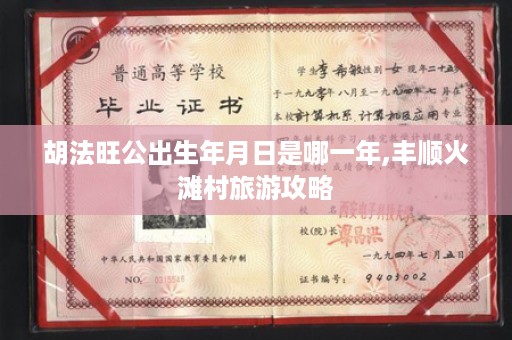 胡法旺公出生年月日是哪一年,丰顺火滩村旅游攻略