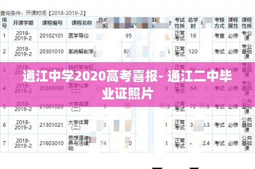 通江中学2020高考喜报- 通江二中毕业证照片