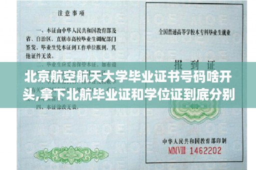 北京航空航天大学毕业证书号码啥开头,拿下北航毕业证和学位证到底分别有什么要求