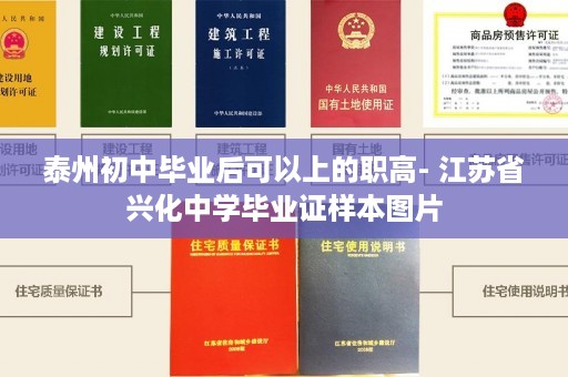 泰州初中毕业后可以上的职高- 江苏省兴化中学毕业证样本图片