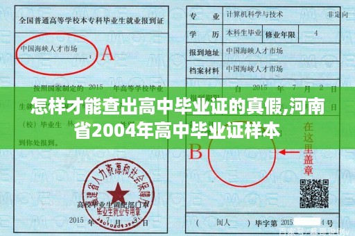 怎样才能查出高中毕业证的真假,河南省2004年高中毕业证样本