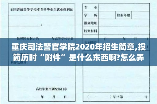 重庆司法警官学院2020年招生简章,投简历时“附件”是什么东西啊?怎么弄