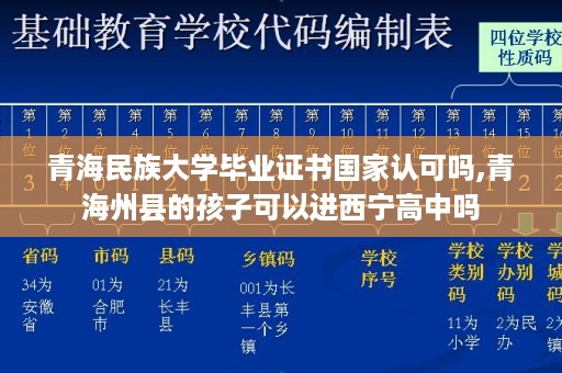 青海民族大学毕业证书国家认可吗,青海州县的孩子可以进西宁高中吗