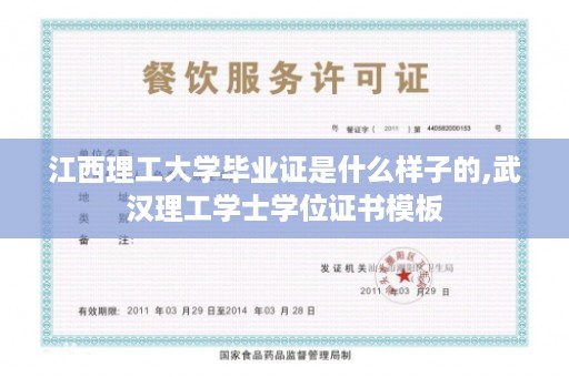 江西理工大学毕业证是什么样子的,武汉理工学士学位证书模板