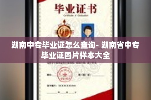 湖南中专毕业证怎么查询- 湖南省中专毕业证图片样本大全
