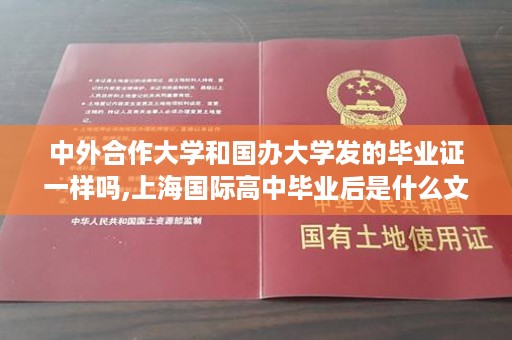 中外合作大学和国办大学发的毕业证一样吗,上海国际高中毕业后是什么文凭