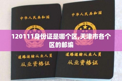 120111身份证是哪个区,天津市各个区的邮编