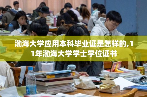 渤海大学应用本科毕业证是怎样的,11年渤海大学学士学位证书