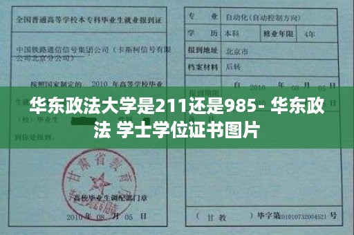 华东政法大学是211还是985- 华东政法 学士学位证书图片